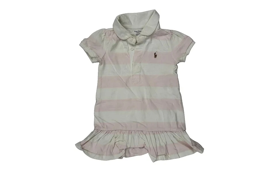 Age 18 Months Ralph Lauren Striped Dress - 3xs Pink Cotton