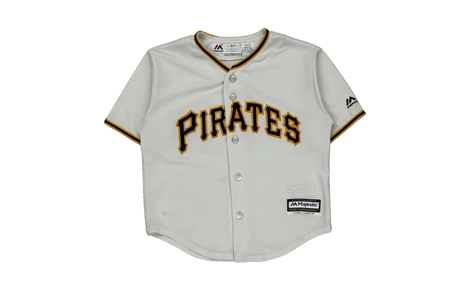 Age 5-6 Pittsburgh Pirates Majestic Mlb Jersey - Medium White Polyester