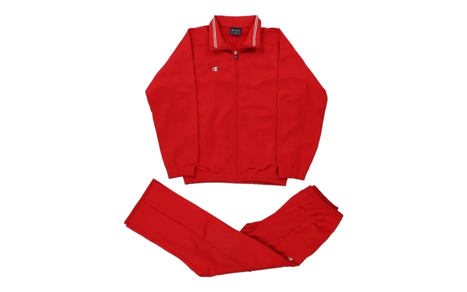Age 9-10 Champion Full Tracksuit - Small Red Polyester
