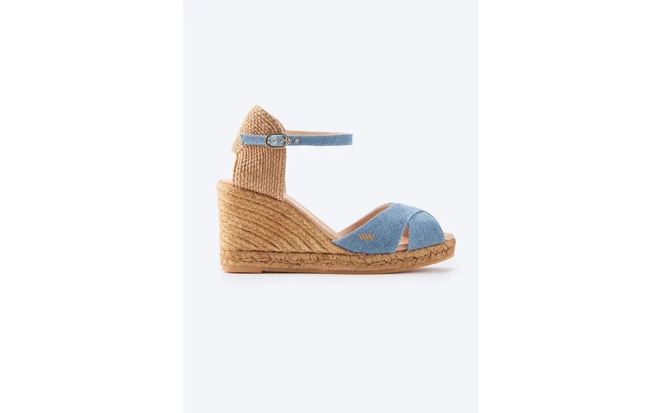 Aiguablava Limited Edition Canvas Espadrille Sandal Wedges Limited Edition Light Denim Size 9