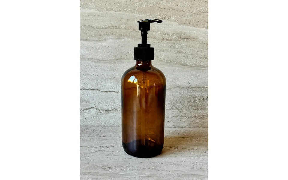 Amber Glass Bottle 17oz Style With Pump