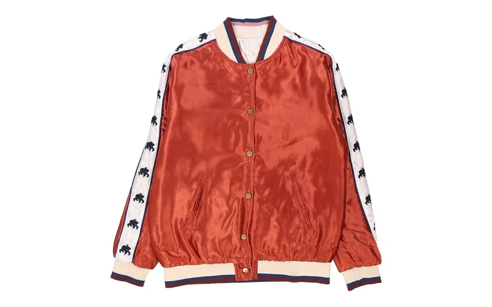 Ameno Americanino Reversible Jacket - Medium Orange Polyester Blend