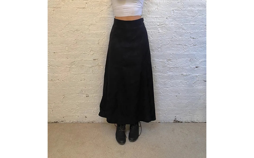 Anna Santini Maxi Skirt - 29w Uk 10 Black Polyester Blend