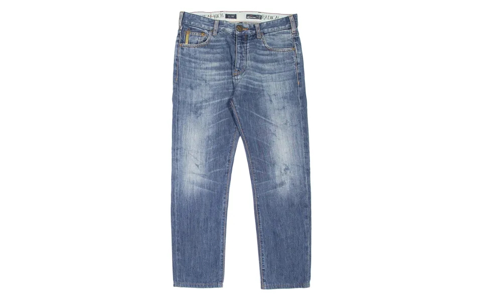 Armani Jeans Radical Kick J27 Anti-fit Low Crotch Mens Jeans Blue Slim Straight W33 L27