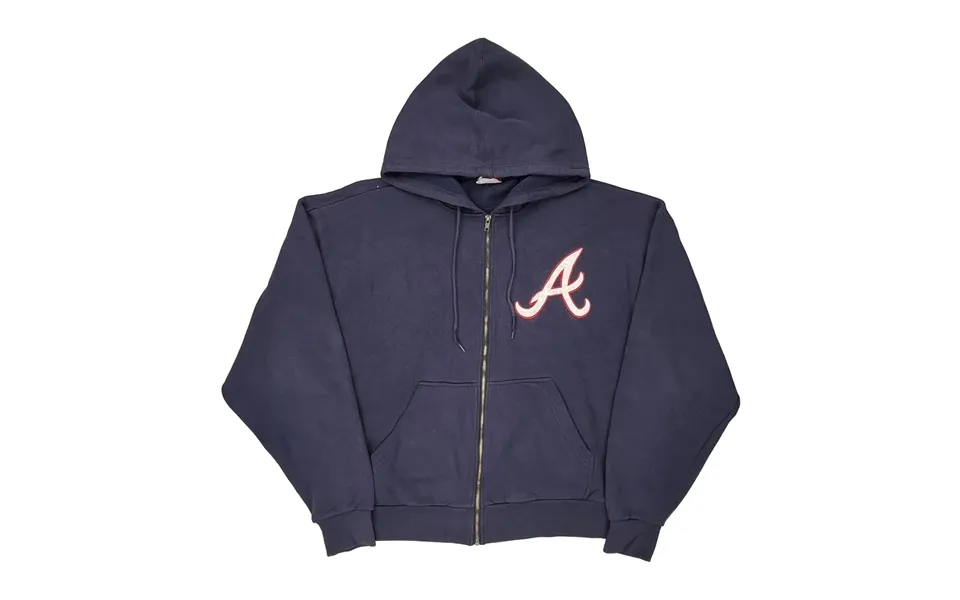 Atlanta Braves Majestic Mlb Hoodie - 3xl Navy Cotton Blend