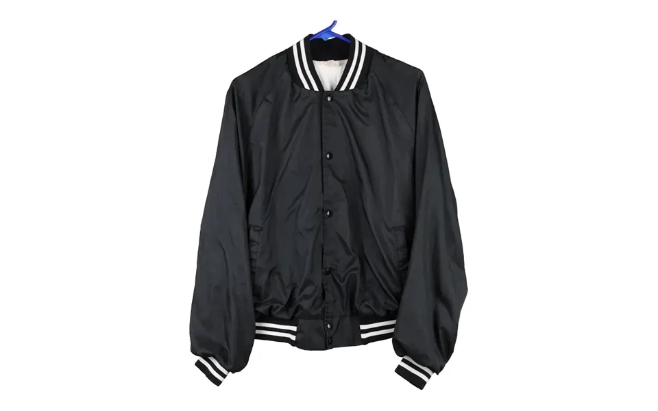 Auburn Sportswear Bomber Jacket - Large Black Nylon