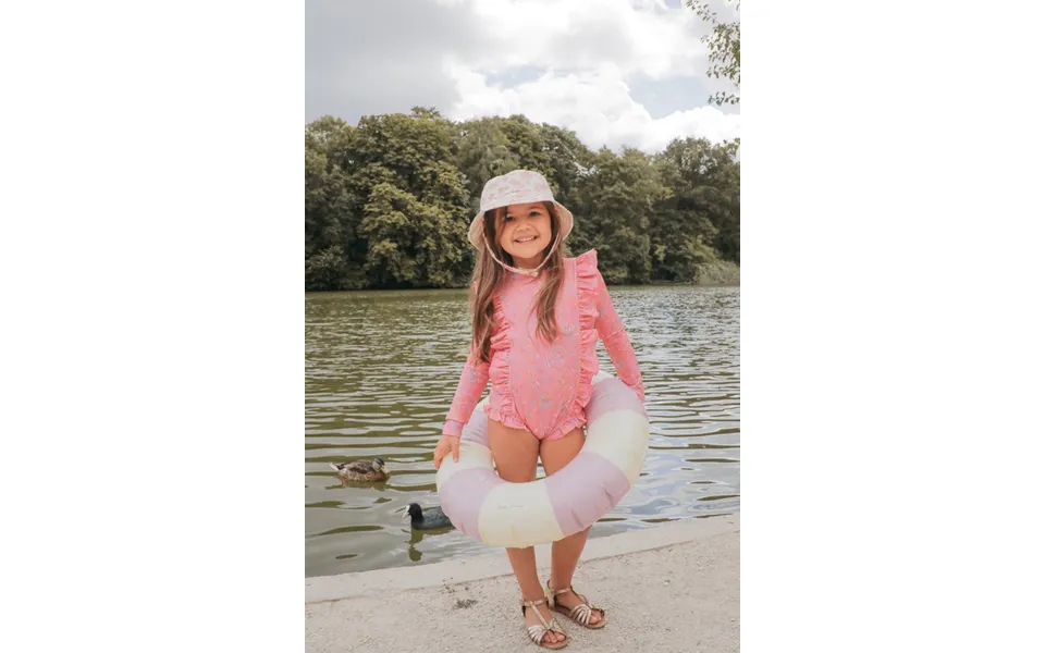 Aurelia Girl's Uv Swimsuit - Pink Mallow Romance Size 5 Years