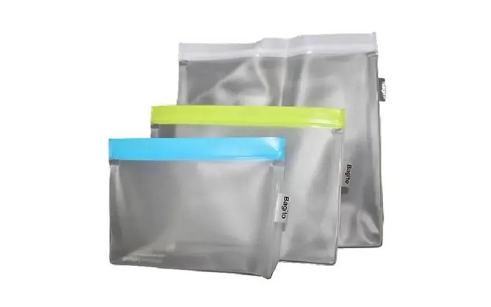 Bagito Reusable Zip-em Kitchen Storage Bags Set Of 3