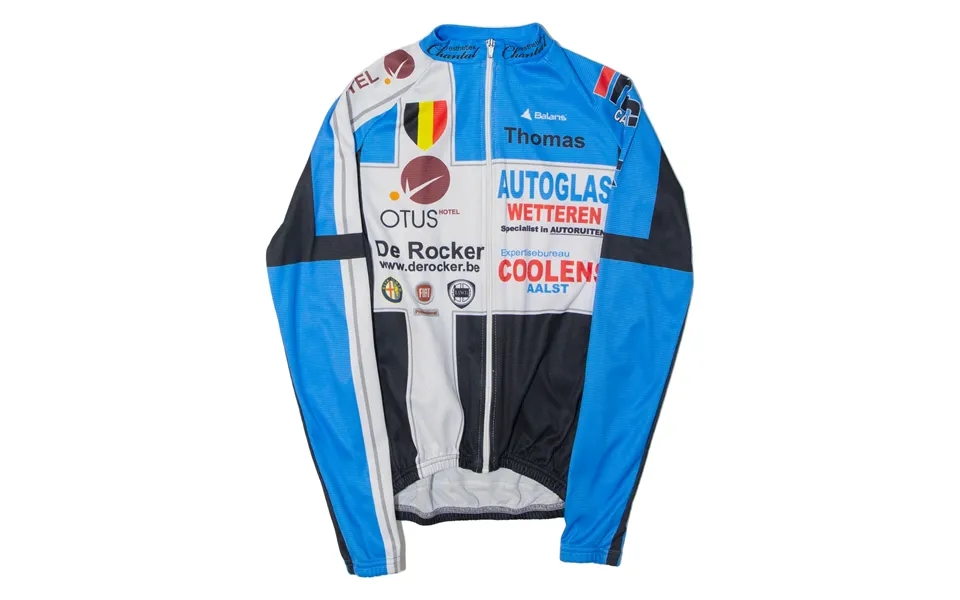 Balans Cycling Full Zip Mens Jersey Blue Long Sleeve Xs