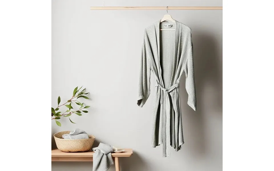 Bamboo Waffle Bathrobe Color Sage Size Xl