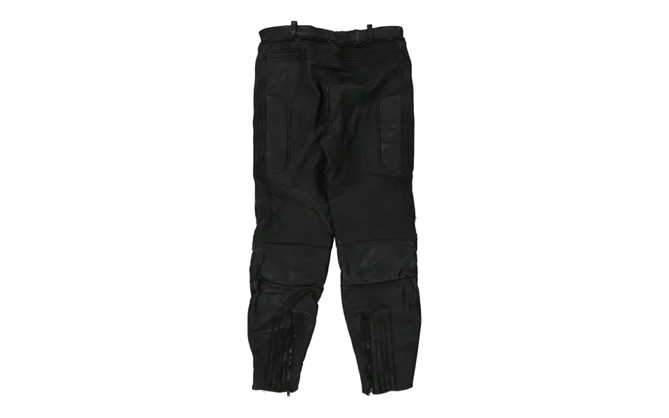Biker Raberg Trousers - 32w Uk 14 Black Leather Size Uk 14
