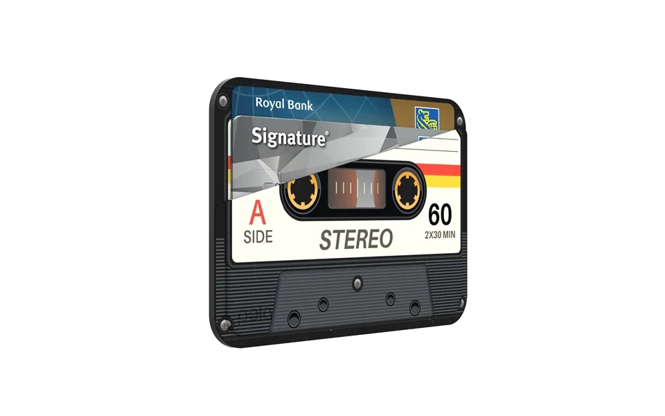 Black Cassette Mini Wallet