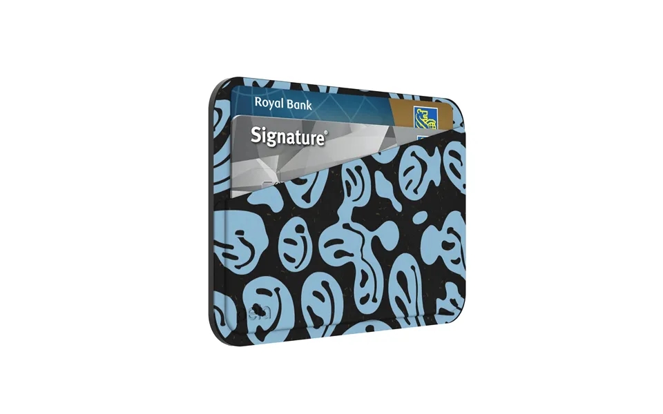 Black Melting Faces Mini Wallet