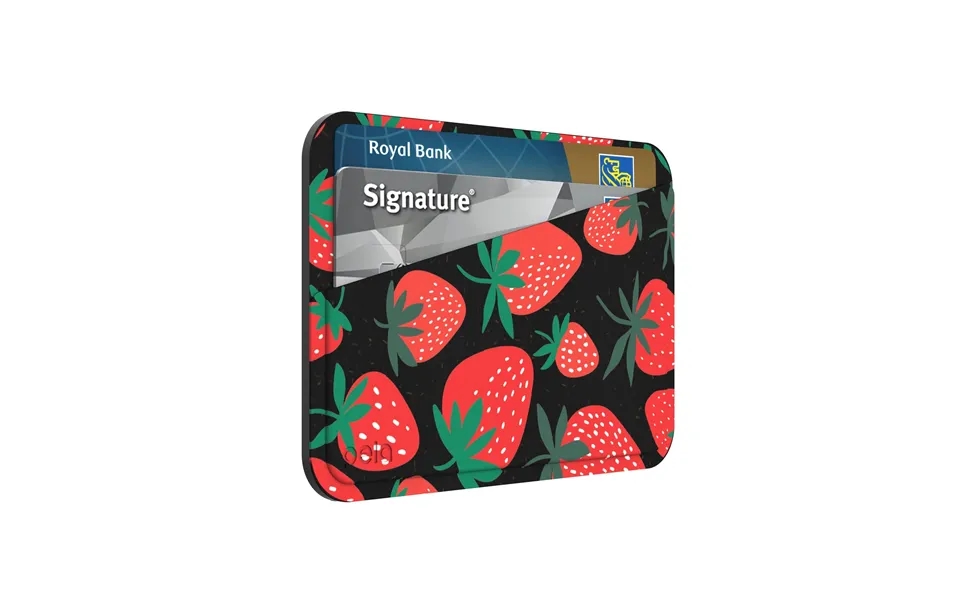 Black Strawberries Mini Wallet