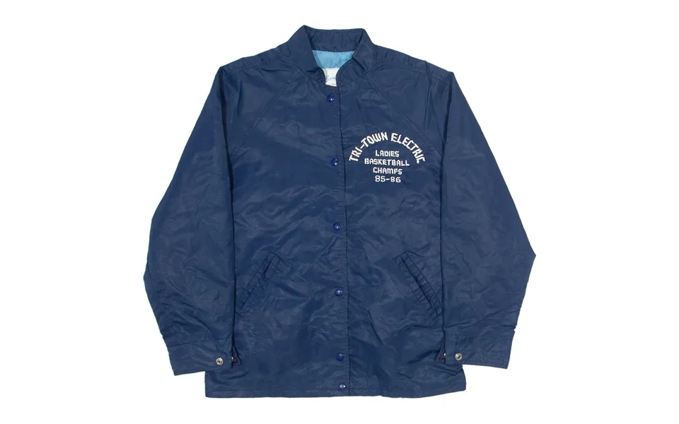 Boneuitt Of Canada Tri-town Electric Ladies Basketball Coach Usa Jacket Blue Nylon 80s Girls L