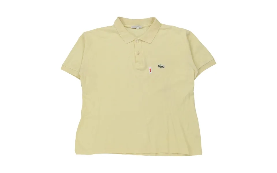 Bootleg Lacoste Polo Shirt - Large Yellow Cotton
