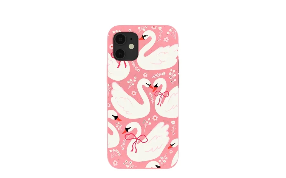 Bubblegum Pink Swan Garden Iphone 12 Mini Case