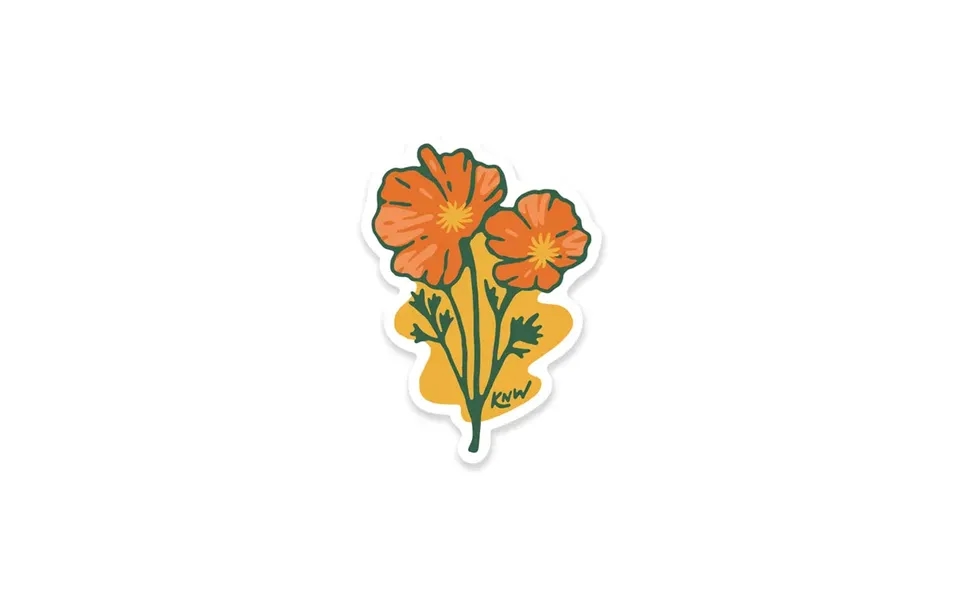 California Poppy Sticker
