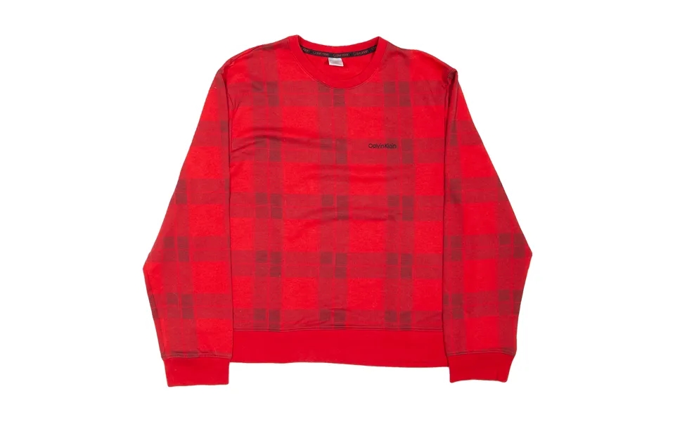 Calvin Klein Sleepwear Mens Patterned Jumper Red Check L