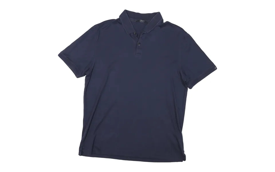 Calvin Klein Womens Navy Blue Short Sleeve Plain Polo Shirt M Classic Fit