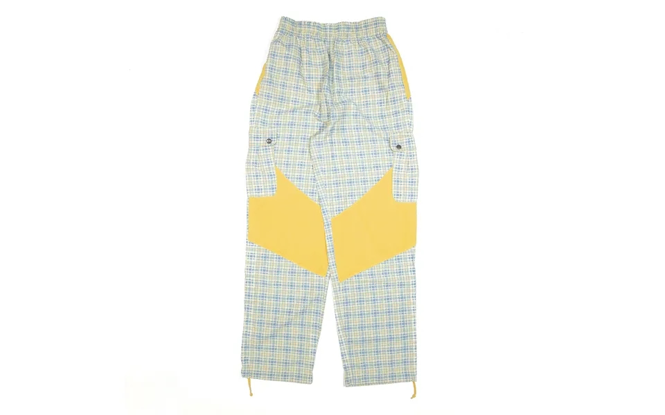 Cargo Blue Relaxed Tapered Check Trousers Womens W23 L29