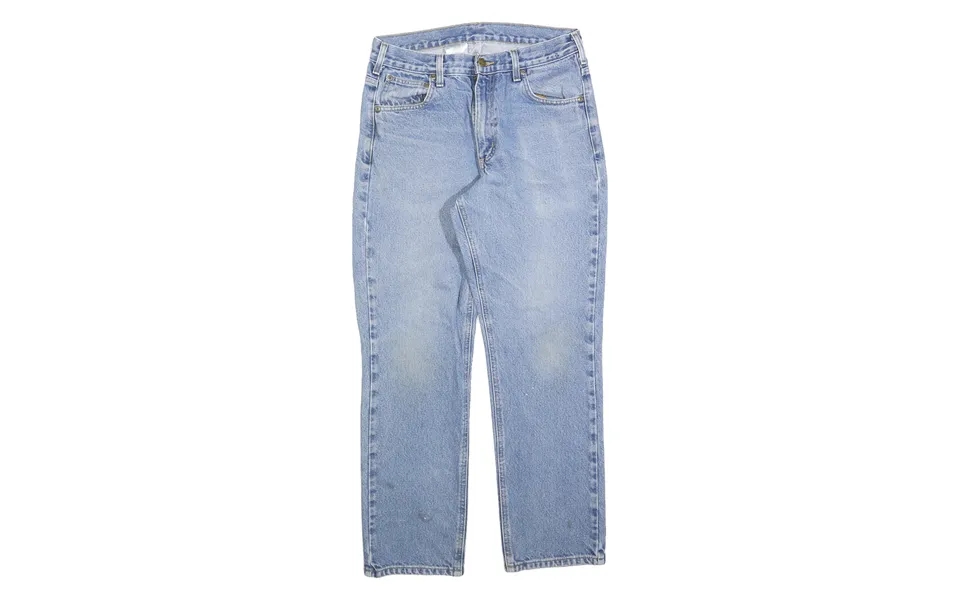 Carhartt Mens Regular Fit Light Blue Denim Jeans W31 L30 Zip Closure Classic