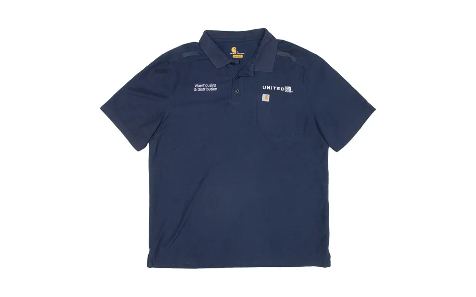 Carhartt Warehousing And Distribution Mens Polo Shirt Blue L