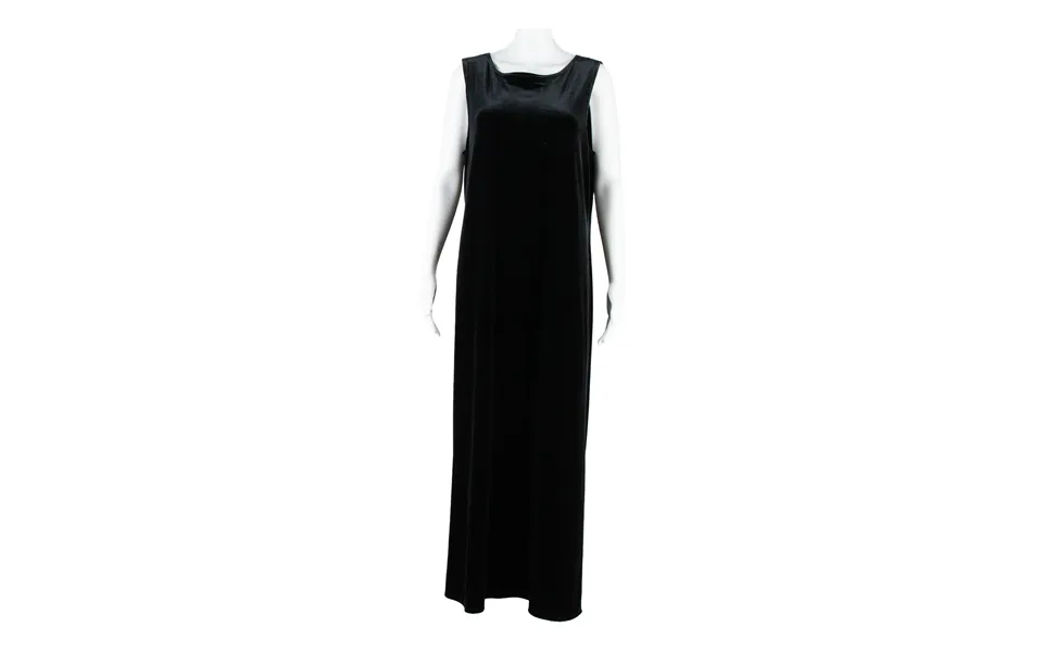 Carole Little Womens Shift Dress Black Velvet 90s Sleeveless Long M