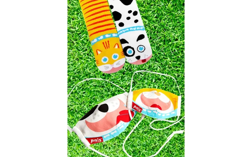 Cat & Dog Socks Reversible Face Mask Bundle Size Kid Mask Adult Small Socks
