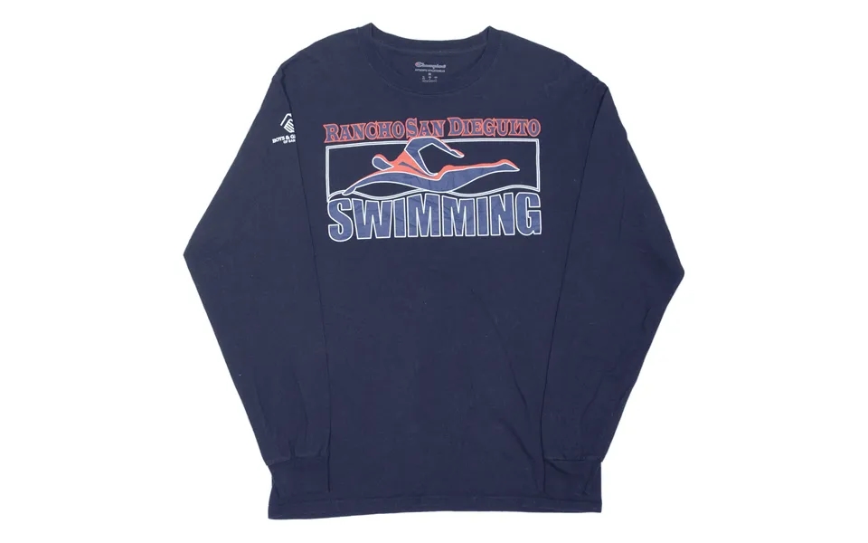 Champion Ranch San Dieguito Swimmers Usa T-shirt Blue Long Sleeve Boys M