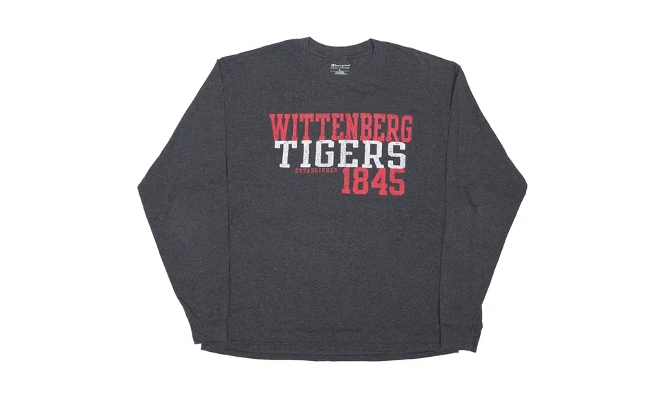 Champion Wittenburg Tigers Usa T-shirt Grey Long Sleeve Mens L