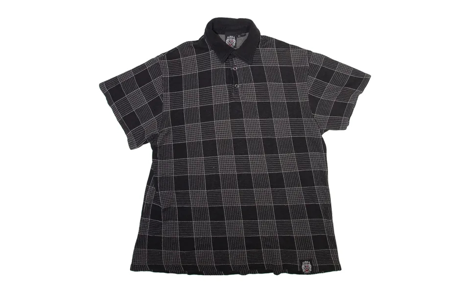 Circa Select Mens Polo Shirt Grey Check Xl