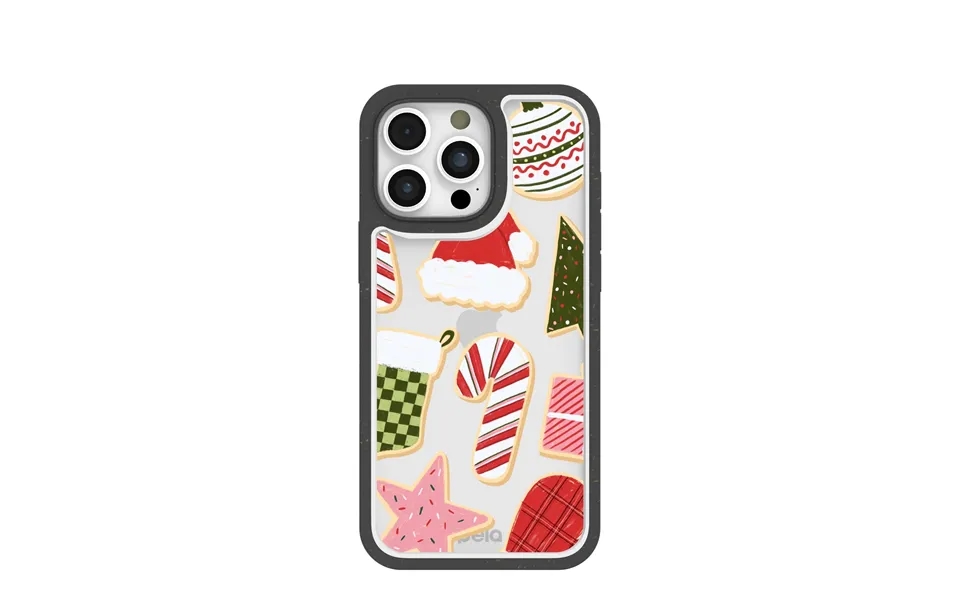 Clear Festive Cookies Iphone 16 Pro Max Case With Black Ridge