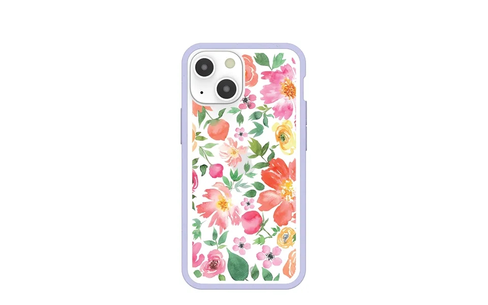 Clear Prairie Florals Iphone 13 Mini Case With Lavender Ridge