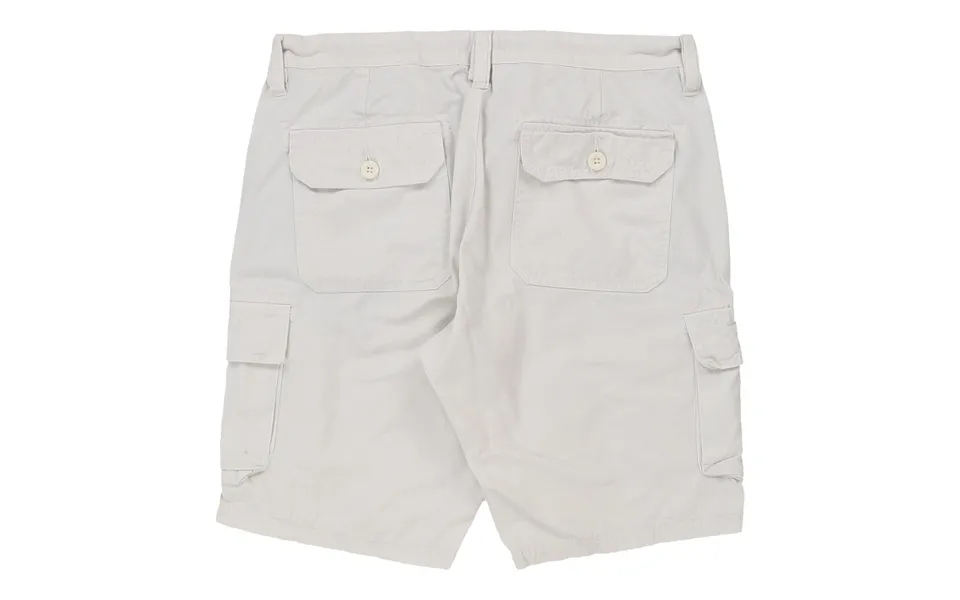 Cotton & Silk Cargo Shorts - 36w 10l White Cotton