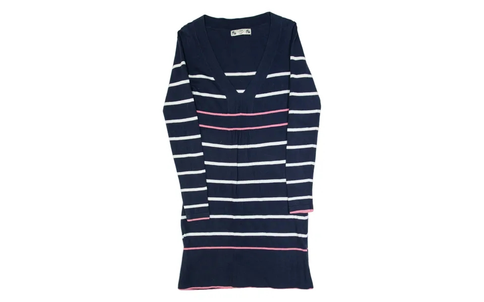 Crew Clothing Womens Jumper Dress Blue Striped Long Sleeve Midi Uk 8