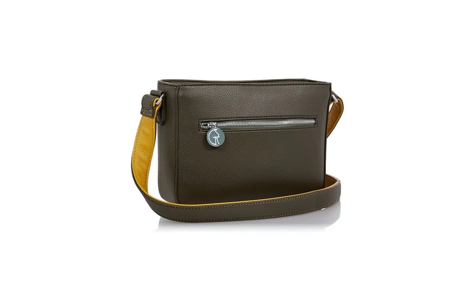 Cross-body Vegan Handbag In Green & Yellow