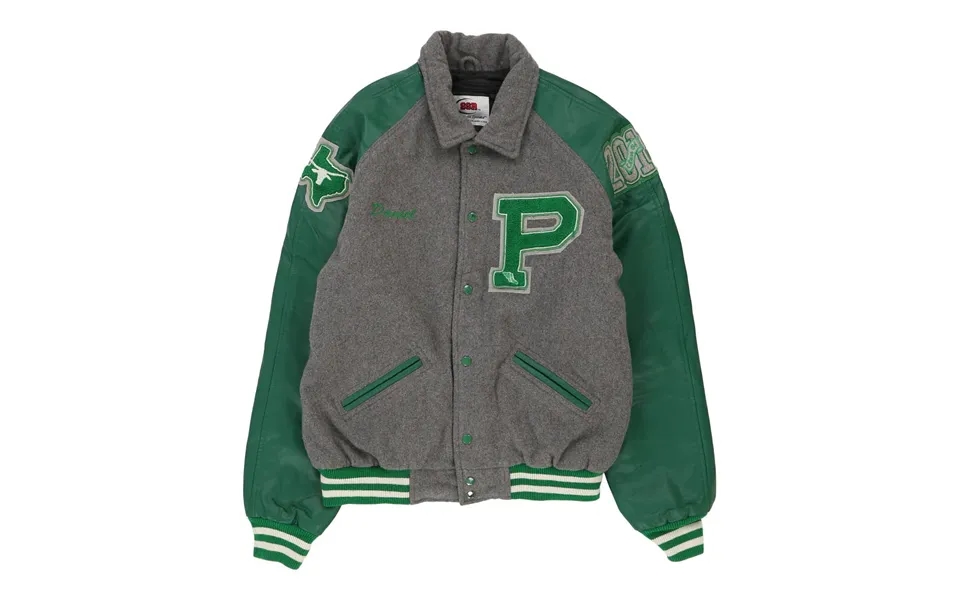 David 2016 Ssr Varsity Jacket - Medium Grey Wool Blend