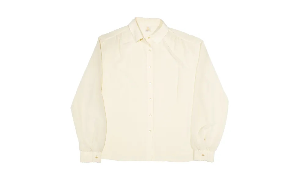 Del Mod Plain Shirt Yellow Long Sleeve Womens L