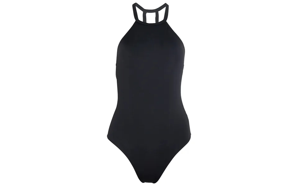 Denise - High Neck One Piece Swimsuit In Black Size Medium