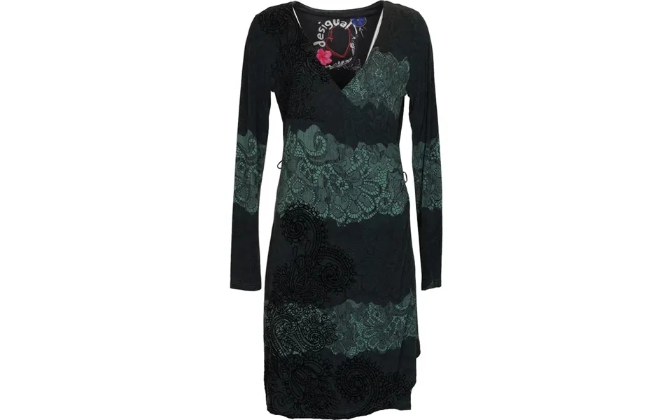 Desigual Floral Midi Dress - Large Black Cotton Blend