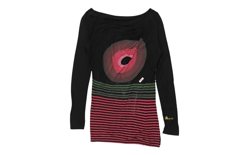 Desigual Graphic Tunic - Small Black Cotton