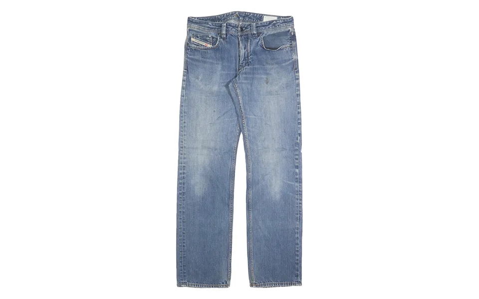 Diesel Mens Regular Blue Denim Jeans Button W32 L34 Classic Straight Cotton