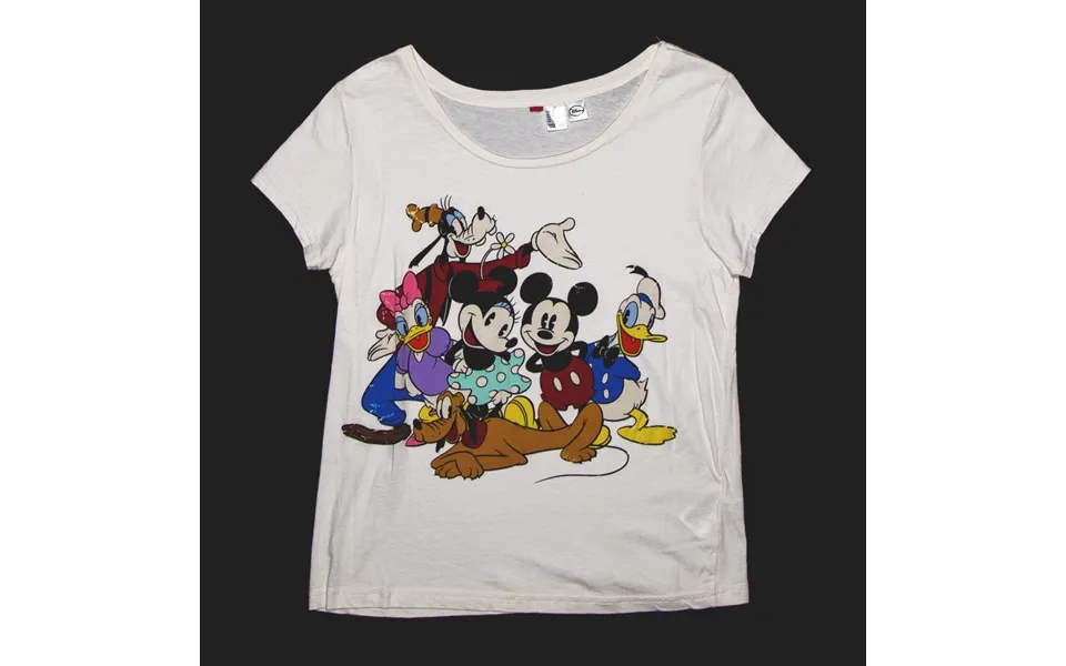 Disney Mickey Mouse And Friends Cream Short Sleeve T-shirt Womens S