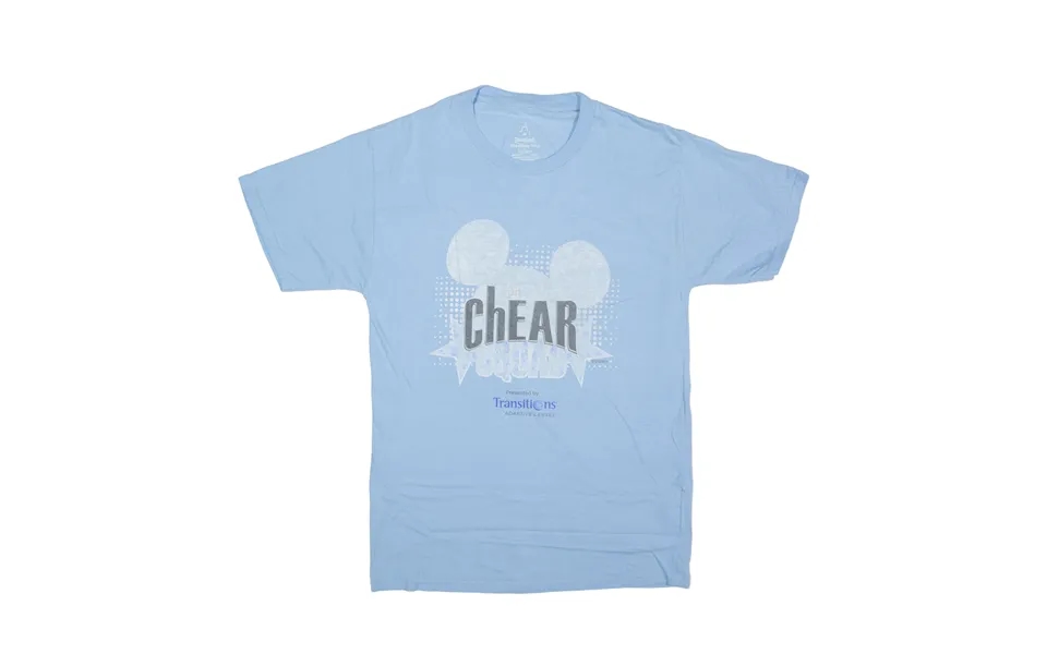 Disney Run Chear Squad T-shirt Blue Short Sleeve Mens M