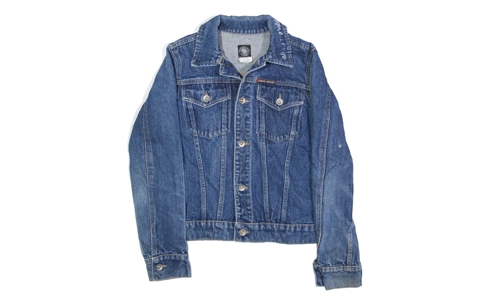 Dkny Customised Denim Jacket Blue Mens S