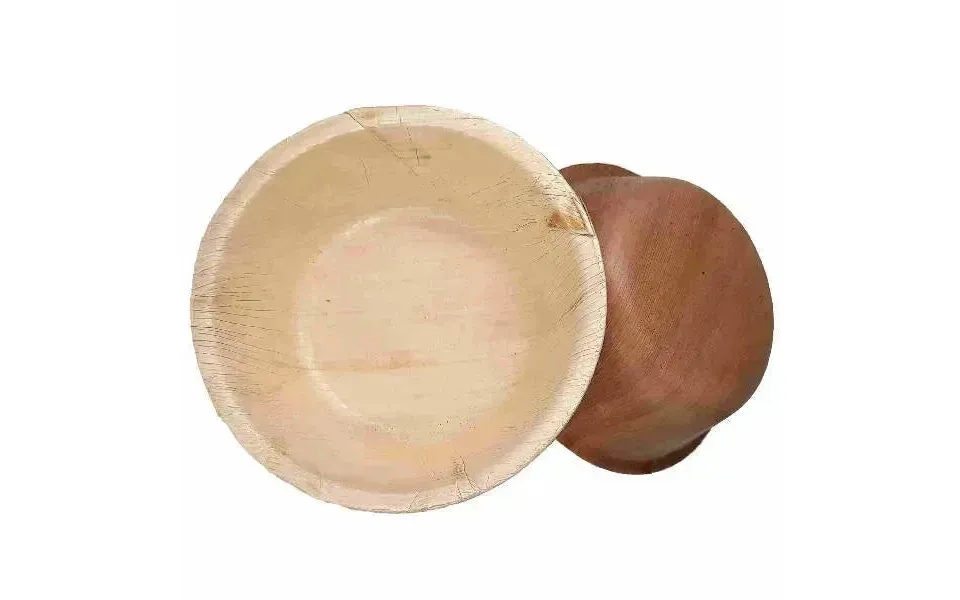 Dtocs Palm Leaf Bowls 5.5 Inch Round Pack 50 Bamboo Bowl Like Compostable Disposable Bowls For Serving Fruits - Soup