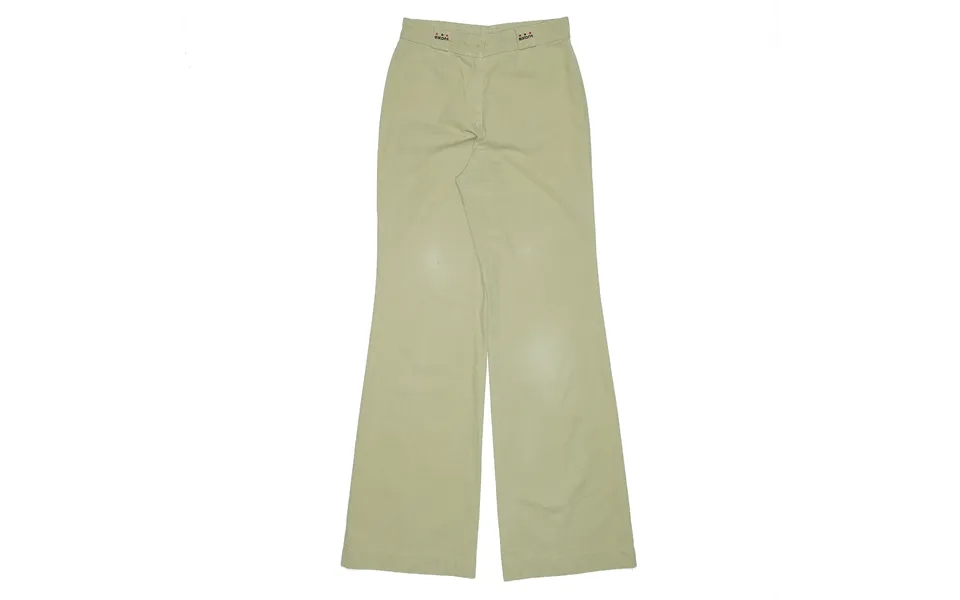 Elkont Y2k Khaki Green Regular Flared Trousers Womens W27 L34