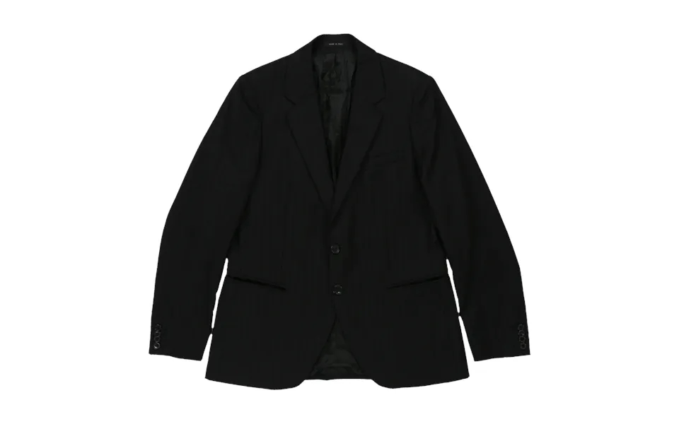 Emporio Armani Pinstripe Blazer - Medium Black Wool