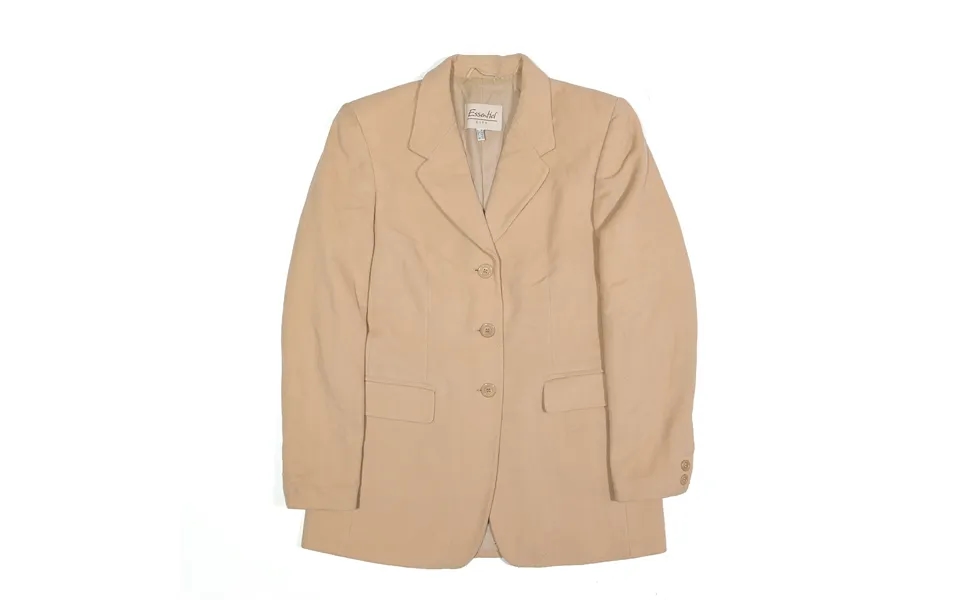 Essential City Blazer Jacket Beige Womens Uk 10